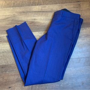 NORDSTROM Tech-Smart Navy Dress Pants Mini Houndstooth Stretch Flat fron…
